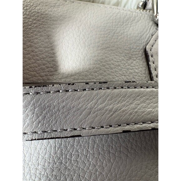 Michael Kors Satchel Shoulder Bag Womens Medium Gray Pebbled Leather MK - Picture 7 of 11